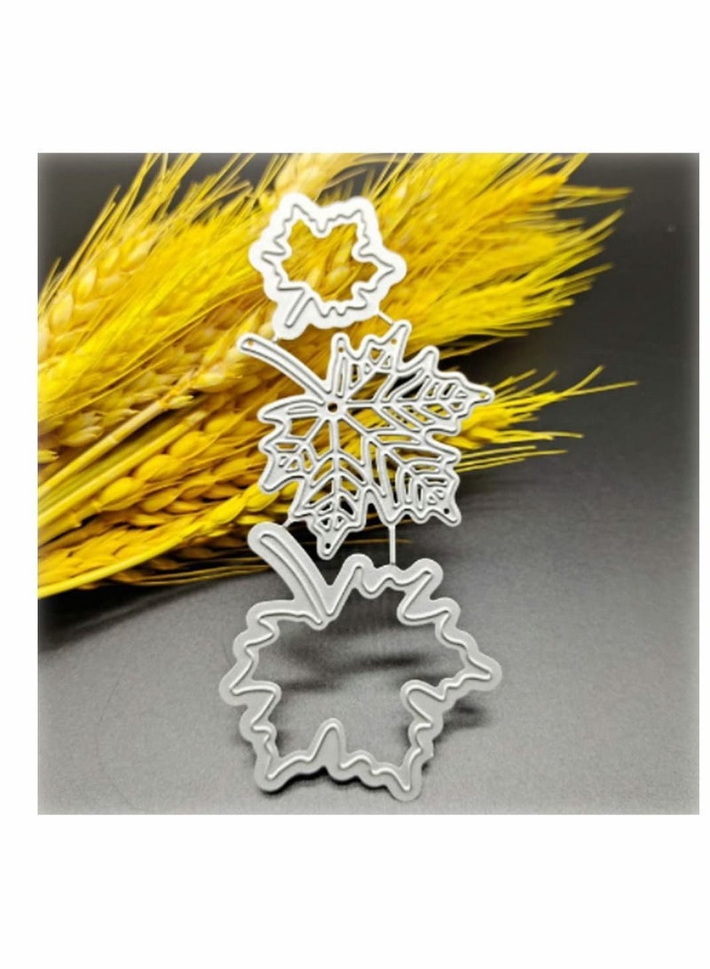 Y&D Maple Leaf Plant Cutting Dies, DIY Scrapbooking Artist Metal Dies Stencils Die Cuts Card Making Decorative Craft Embossing New (1Set- Sliver)  - Image 2