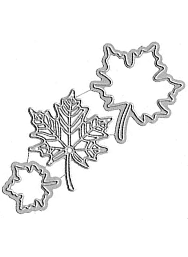 Y&D Maple Leaf Plant Cutting Dies, DIY Scrapbooking Artist Metal Dies Stencils Die Cuts Card Making Decorative Craft Embossing New (1Set- Sliver)  - Image 1