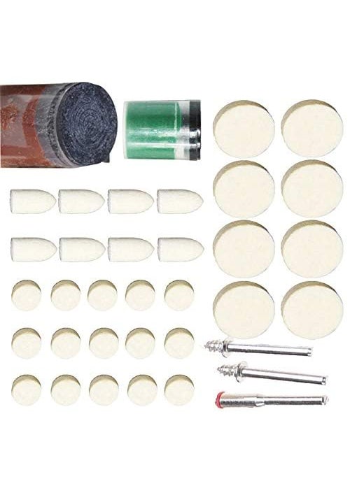 DIY Crafts DIY Crafts Pack Of 78 Pcs Multi 2 Pcs MandrelConnecting Shank Woolen Polishing Buffing Wheels 32mm Shank Mandrel Mini Drill Bits for Pack Of 78 Pcs Multi 2 Pcs MandrelConnecting Shank  - Image 1