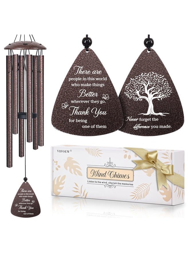 vifoew Thank You Gifts for Women Men, 32" Wind Chimes Thank You Gift, Appreciation Gifts for Employee Coworkers Pastor Teachers Colleague, Thanksgiving Day Hostess Gift for Family Friends, Home Decor - Image 1