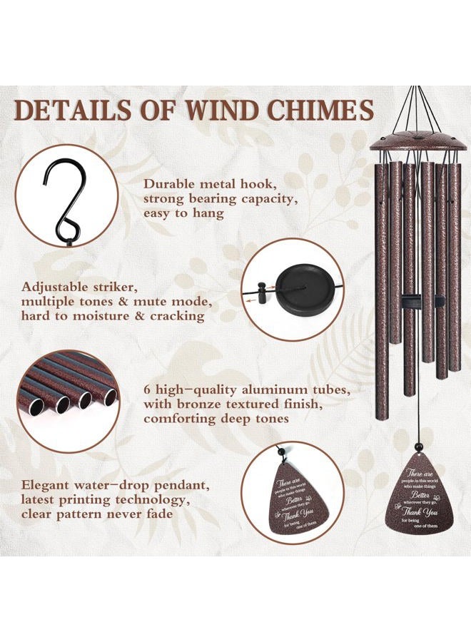 vifoew Thank You Gifts for Women Men, 32" Wind Chimes Thank You Gift, Appreciation Gifts for Employee Coworkers Pastor Teachers Colleague, Thanksgiving Day Hostess Gift for Family Friends, Home Decor - Image 4