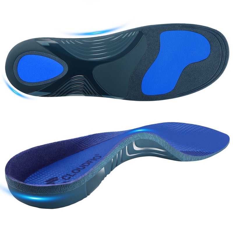 Cloudflo Plantar Fasciitis Insoles for Men WomenHigh Arch Support for Pain ReliefShoe Inserts Orthotic for Flat FeetWork Boot Insoles for Shock Absorbing Inserts Fit for Standing All Day DBL - Image 3