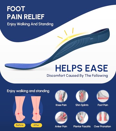 Cloudflo Plantar Fasciitis Insoles for Men WomenHigh Arch Support for Pain ReliefShoe Inserts Orthotic for Flat FeetWork Boot Insoles for Shock Absorbing Inserts Fit for Standing All Day DBL - Image 5