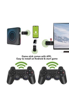 GULFLINK 4K HD TV Game Console Dual Wireless Controllers Plug & Play Video Game Stick Built-in 10000+ Games, Support 40 Simulators & HDM Connection TV HD Output, for Adults and Kids Game Box.  - Image 1