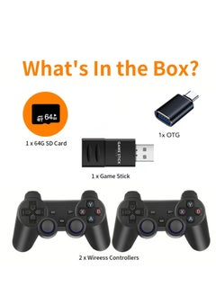 GULFLINK 4K HD TV Game Console Dual Wireless Controllers Plug & Play Video Game Stick Built-in 10000+ Games, Support 40 Simulators & HDM Connection TV HD Output, for Adults and Kids Game Box.  - Image 4