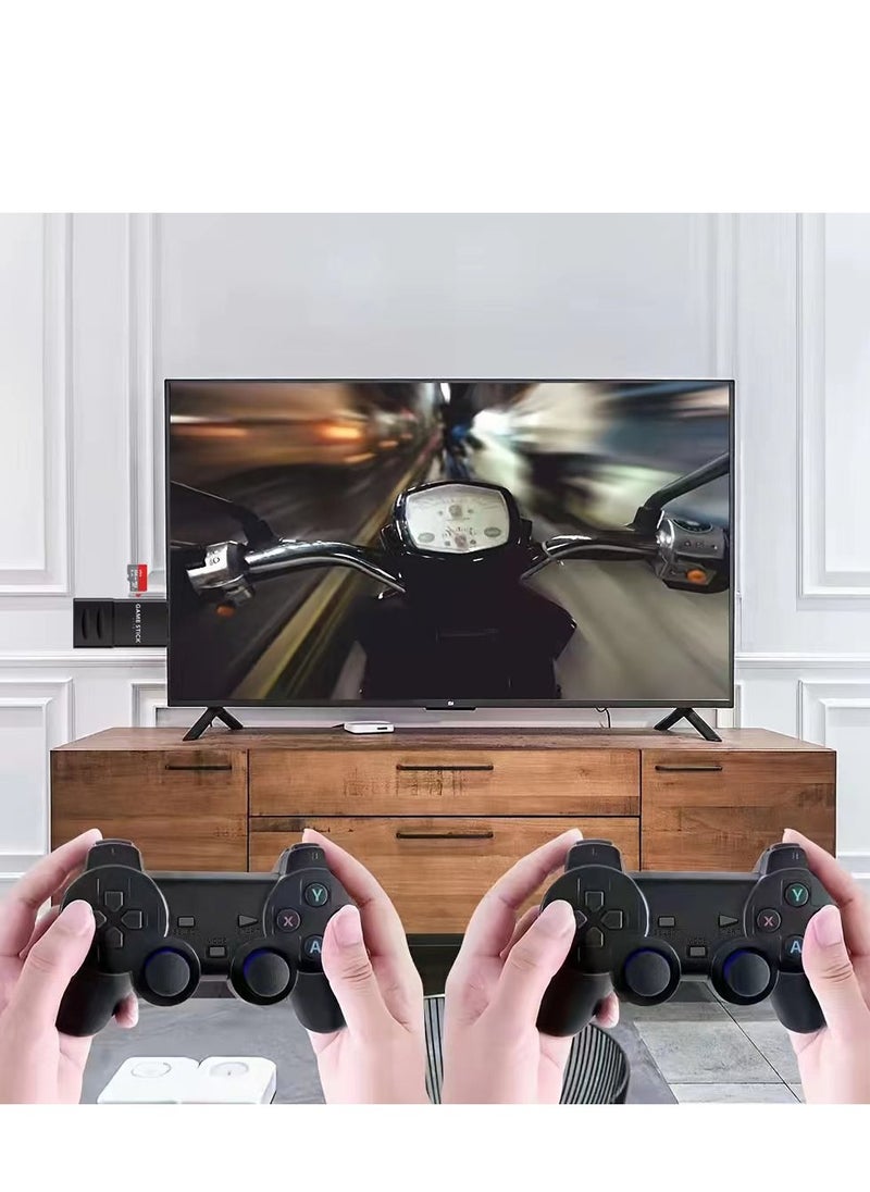 GULFLINK - 4K HD TV Game Console Dual Wireless Controllers Plug & Play Video Game Stick Built-in 10000+ Games, Support 40 Simulators & HDM Connection TV HD Output, for Adults and Kids Game Box. - Image 1