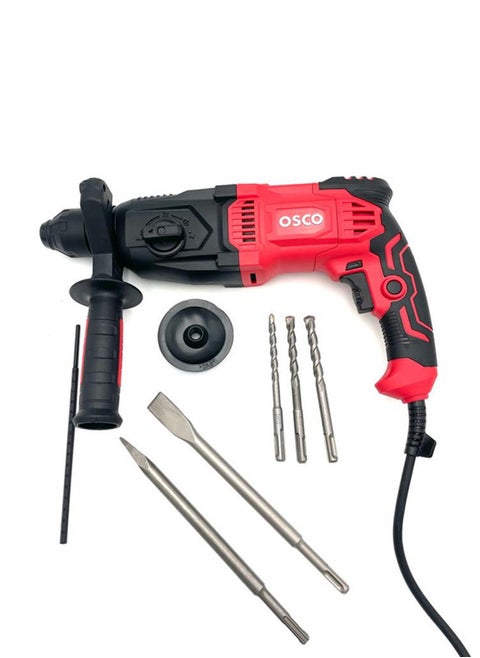 ROTARY HAMMER 26mm 1050W SDS-PLUS- 60Hz This drill is capable of drilling with a 26mm diameter, making it ideal for heavy-duty tasks. The SDS-Plus system allows for quick and easy bit changes, enhancing work efficiency 220V.
