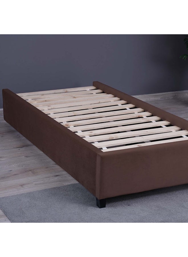 Pan Home قاعدة غاليا مخملية بنية 90X200 سم - Image 4