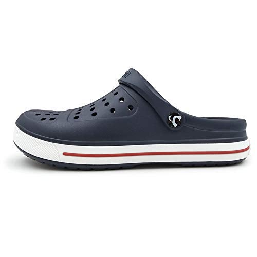 Amoji Men's Gardening Shoes Women's Garden Clogs Yard Shoes Adult CL1820 Navy 15 Women/13.5 Men - Image 4