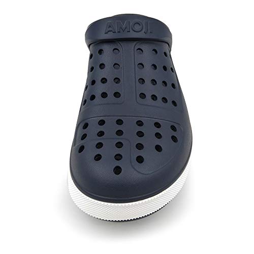Amoji Men's Gardening Shoes Women's Garden Clogs Yard Shoes Adult CL1820 Navy 15 Women/13.5 Men - Image 3