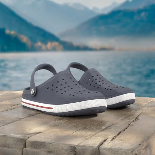 Amoji Men's Gardening Shoes Women's Garden Clogs Yard Shoes Adult CL1820 Navy 15 Women/13.5 Men - Image 2
