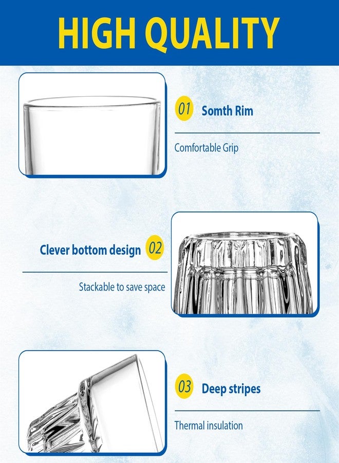 SUN GKOTTA 20-Pack 5oz Shot Glasses Set, Bulk Heavy Base Rock Glasses, Stackable Whiskey Tumbler for Bar Espresso Tasting, Drinking Glasses for Bourbon，Juice，Water，Cortado - Image 3