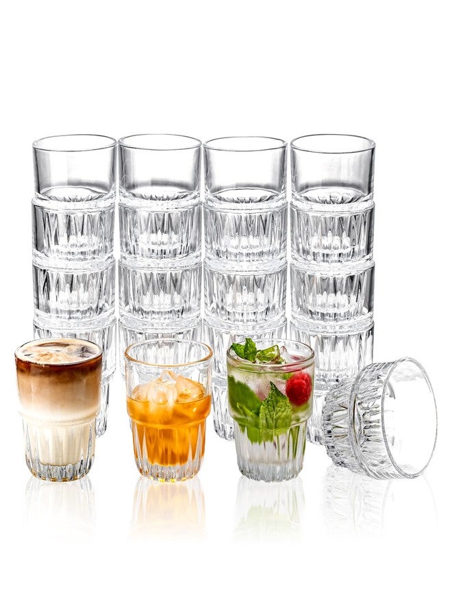 SUN GKOTTA 20-Pack 5oz Shot Glasses Set, Bulk Heavy Base Rock Glasses, Stackable Whiskey Tumbler for Bar Espresso Tasting, Drinking Glasses for Bourbon，Juice，Water，Cortado - Image 1
