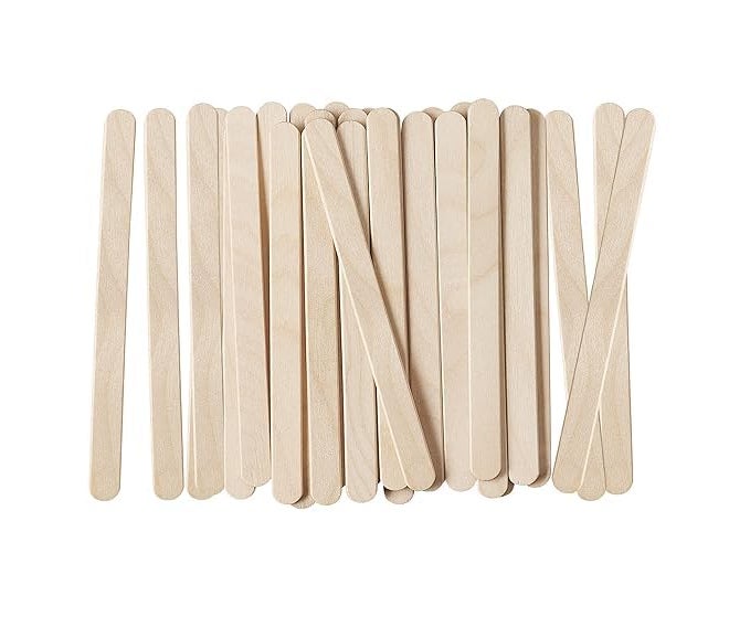 SANWALSA [Pack of 200 Sticks, 4.5 inch] Wooden Ice Cream Sticks | Popsicle Sticks | Ice Cream Sticks for DIY Crafts, School Projects - Image 1