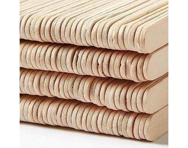 SANWALSA [Pack of 200 Sticks, 4.5 inch] Wooden Ice Cream Sticks | Popsicle Sticks | Ice Cream Sticks for DIY Crafts, School Projects - Image 2