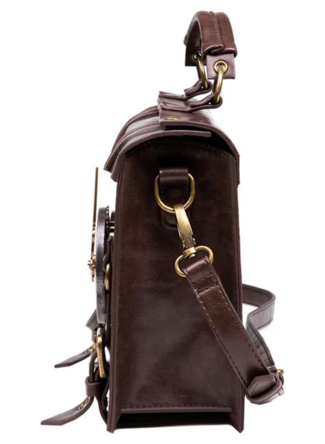 Vintage Steampunk Backpack Gothic Satchel Handmade Leather Messenger Bag for Middle Ages Bag