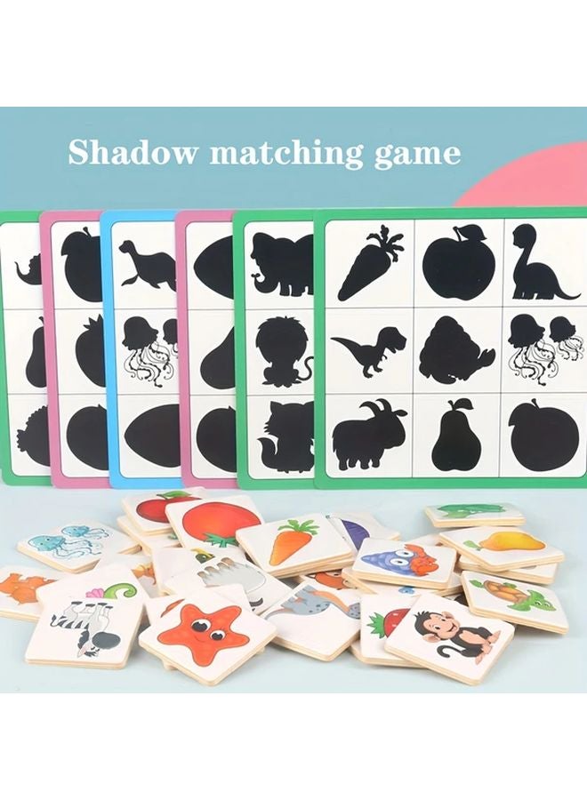 ظل زوج الألغاز الخشبية لعبة مطابقة تحدي الدماغ - Image 5