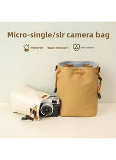 Generic For sony ZVE10 CameRa Bag Canon R50 StoRage Bag Nikon Z30 MicRo SlR Lens Bag Fuji XS20 LineR-Color:Small Reddish Brown Storage Bag  - Image 5