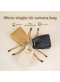 Generic For sony ZVE10 CameRa Bag Canon R50 StoRage Bag Nikon Z30 MicRo SlR Lens Bag Fuji XS20 LineR-Color:Small Reddish Brown Storage Bag  - Image 3
