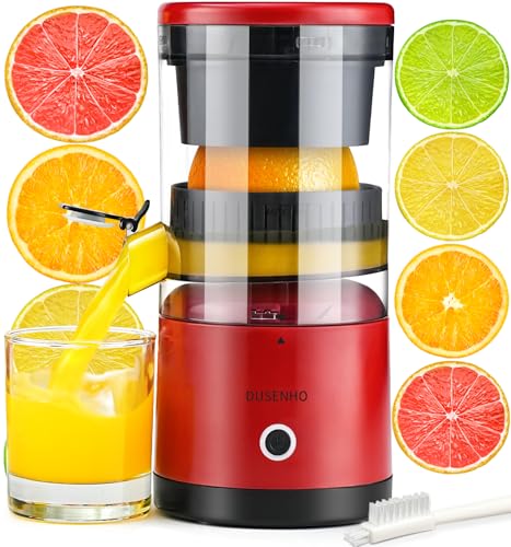 DUSENHO Electric Citrus Juicer Rechargeable - Electric Juicer Machines with USB and Cleaning Brush Portable Compact Juicer for Orange, Lemon, Limes - Image 1