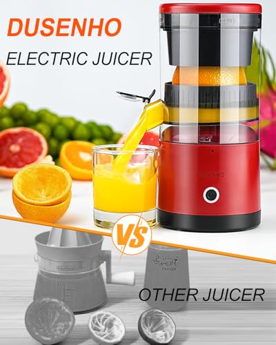 DUSENHO Electric Citrus Juicer Rechargeable - Electric Juicer Machines with USB and Cleaning Brush Portable Compact Juicer for Orange, Lemon, Limes - Image 4