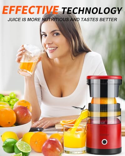 DUSENHO Electric Citrus Juicer Rechargeable - Electric Juicer Machines with USB and Cleaning Brush Portable Compact Juicer for Orange, Lemon, Limes - Image 5