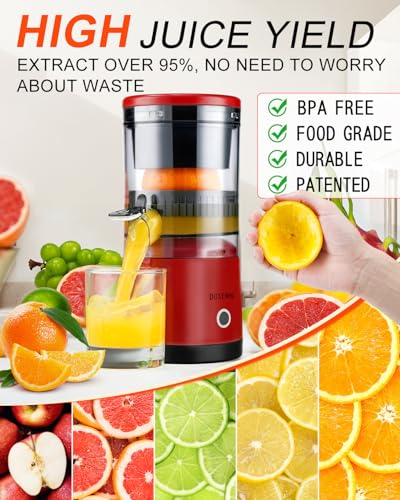 DUSENHO Electric Citrus Juicer Rechargeable - Electric Juicer Machines with USB and Cleaning Brush Portable Compact Juicer for Orange, Lemon, Limes - Image 2