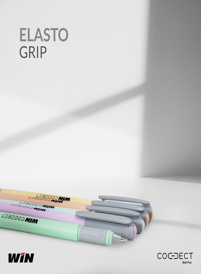 دبليو آي أن أقلام حبر جاف وين كونكت | 10 أقلام حبر أزرق | رأس 0.7 مم لكتابة سلسة | مقبض مرن لسهولة الإمساك ورأس مصقول على شكل ماسة | تصميم أنيق وبسيط | أفضل أقلام حبر جاف للكتابة السلسة - Image 4