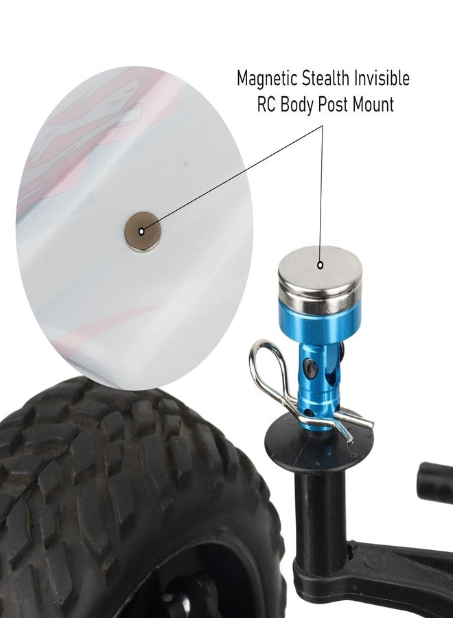 Hobbypark Alloy Magnetic Stealth Invisible Body Post Mount Shell for Drift RC Touring Car (Pack of 4) - Image 4