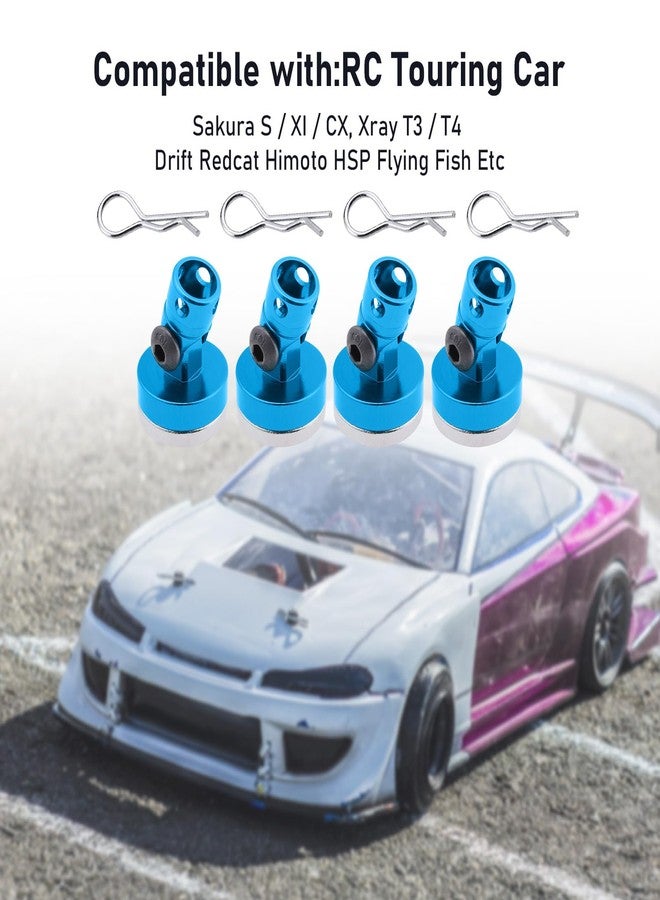 Hobbypark Alloy Magnetic Stealth Invisible Body Post Mount Shell for Drift RC Touring Car (Pack of 4) - Image 5