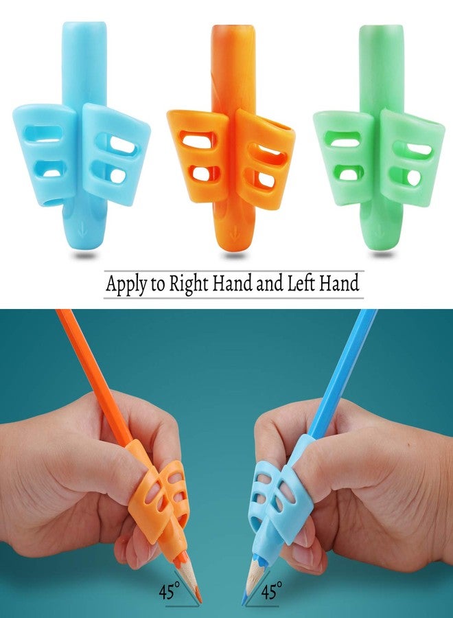 DMFLY Pencil Grips, Pencil Grips for Kids Handwriting, Children Pen Writing Aid Grip Set Posture Correction Tool for Kids Preschoolers Children, Hollow Ventilation Design, 3 Pack - Image 3