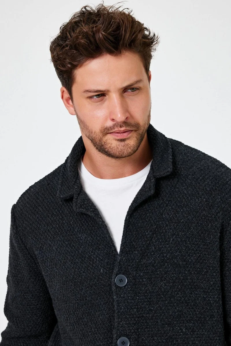 Alexander Gardi Jacket Collar Buttoned Knitted Cardigan (E24-Eze-22)