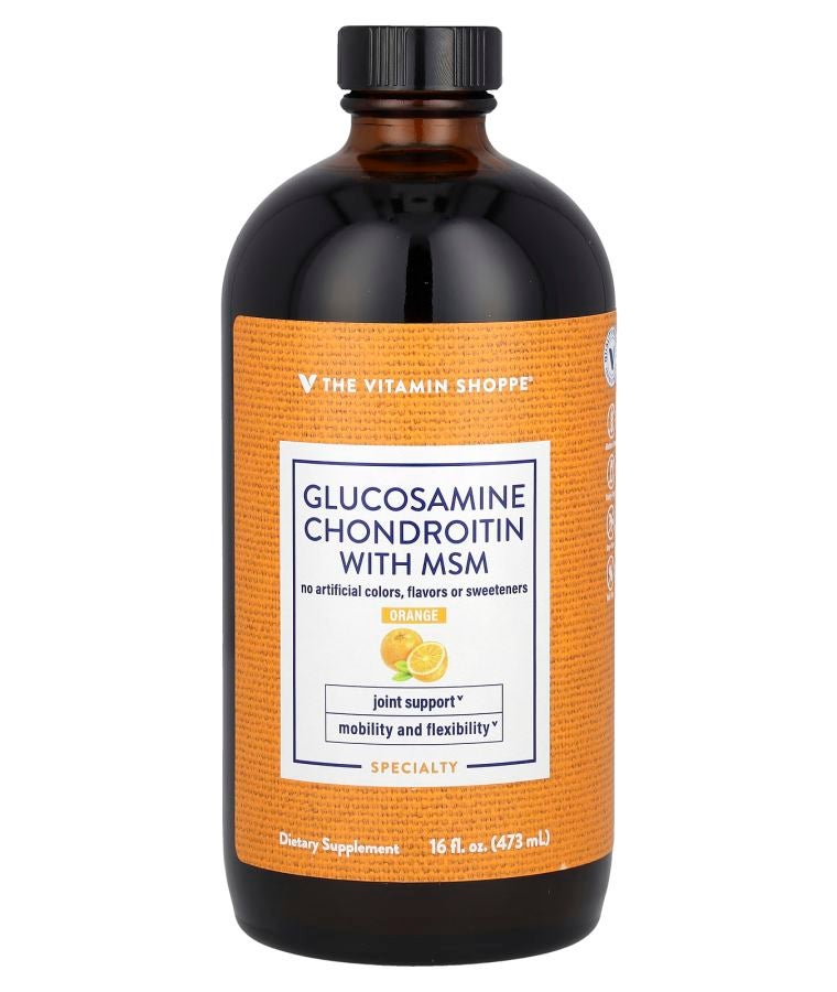 The Vitamin Shoppe Glucosamine Chondroitin With MSM Orange 16 fl oz (473 ml)