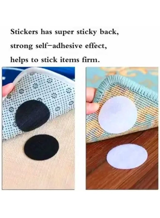 5 pcs Non-Slip Mats Carpet Scotch Stickers, Hook And Loop Sofa Stickers, Anti Slip Stickers, Reusable Strong Adhesive Strips for Hardwood Flooring, No Drilling - Image 3