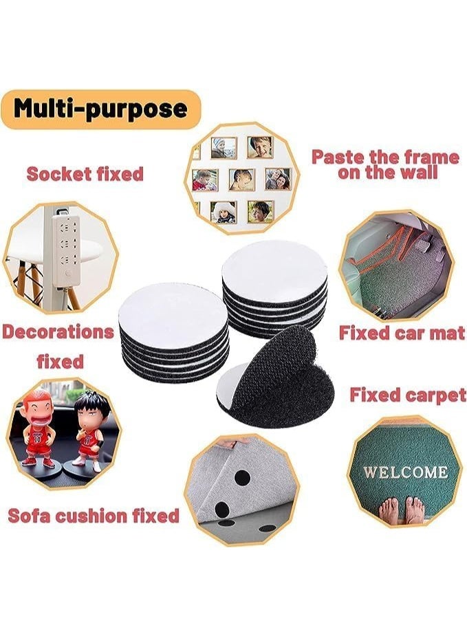 5 pcs Non-Slip Mats Carpet Scotch Stickers, Hook And Loop Sofa Stickers, Anti Slip Stickers, Reusable Strong Adhesive Strips for Hardwood Flooring, No Drilling - Image 5