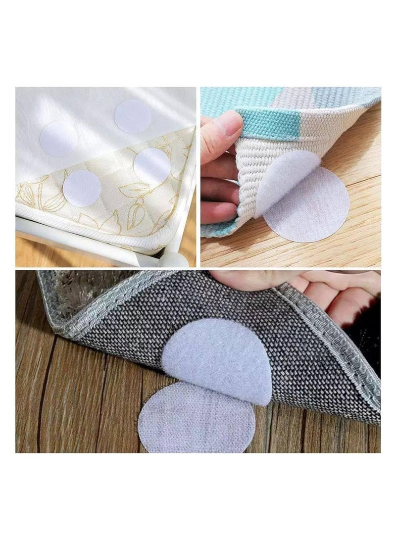 5 pcs Non-Slip Mats Carpet Scotch Stickers, Hook And Loop Sofa Stickers, Anti Slip Stickers, Reusable Strong Adhesive Strips for Hardwood Flooring, No Drilling - Image 1