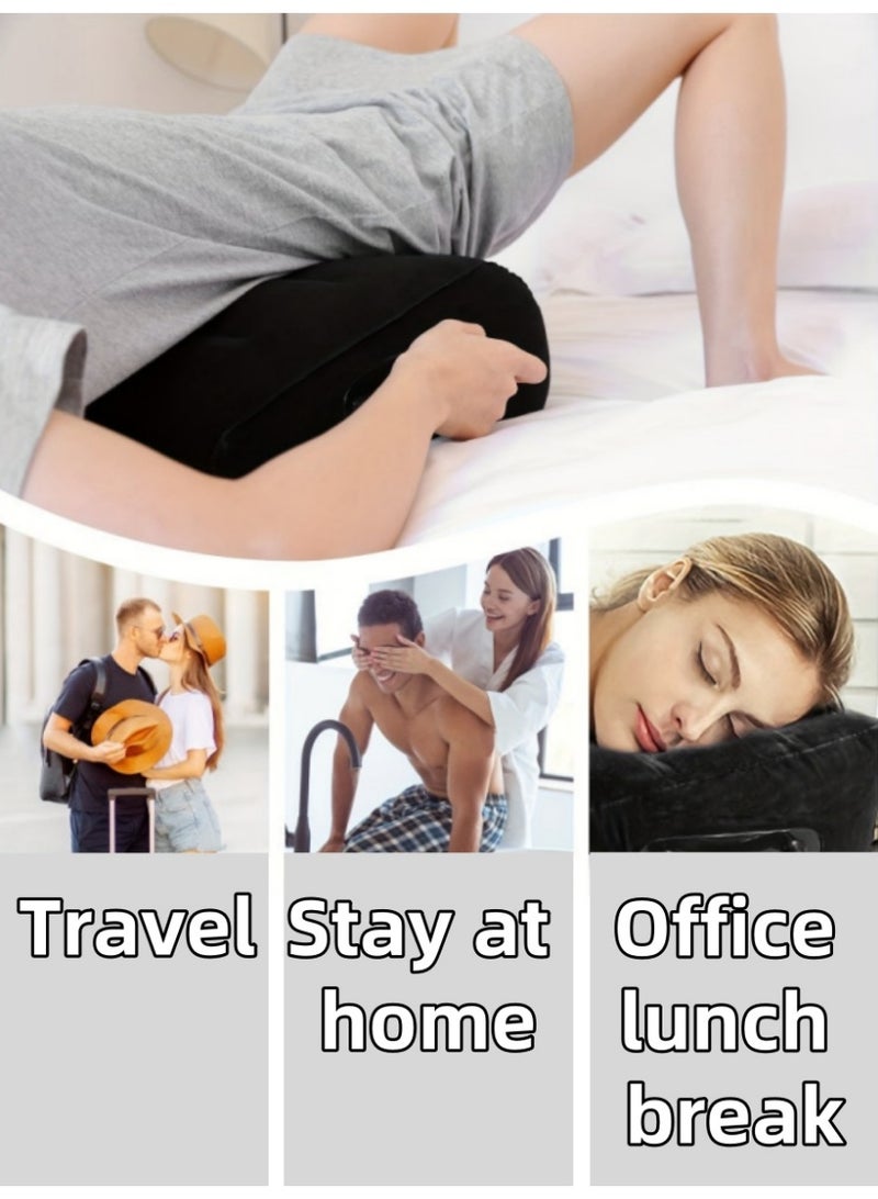 Garysoon Inflatable Leg Pillow for Sleeping Recovery with Soft Flocking Surface Lightweight 500g - Image 2