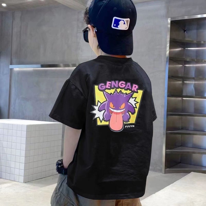 2023 Summer New Children's Wear Boys Short-sleeved T-shirt Summer Children's Cotton Trendy Thin Children's Top Short-sleeved - Image 3