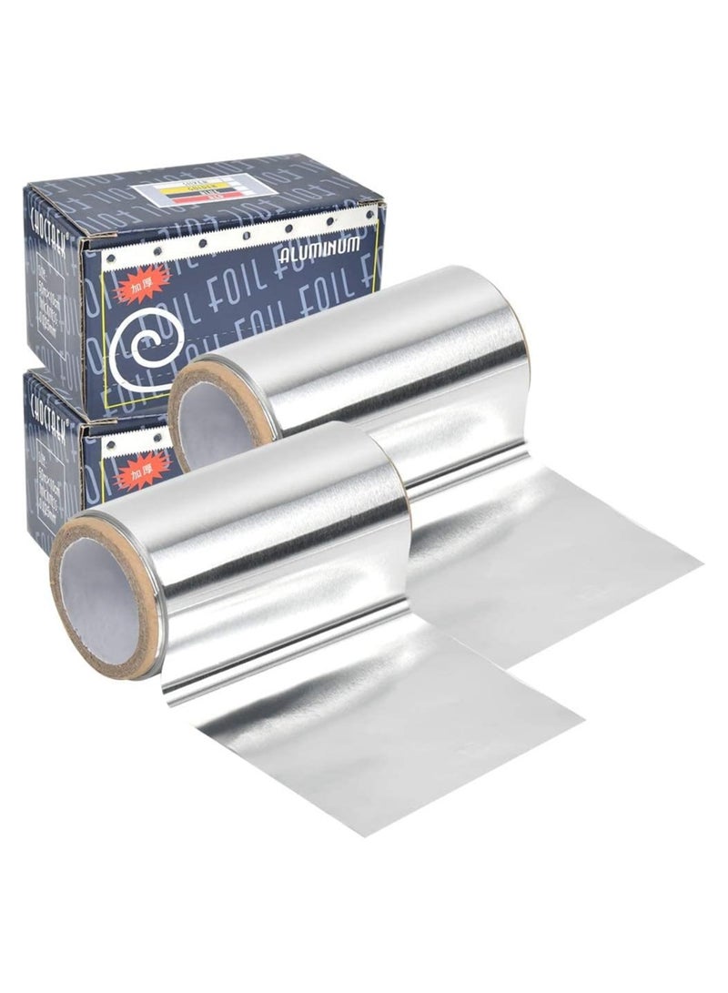 LA PERLA TECH  رقائق شعر احترافية من الألومنيوم ورقائق تظليل فضية لأدوات تصفيف الشعر وصبغه وتظليله - عرض 8.4 سم 2 صورة - Image 1