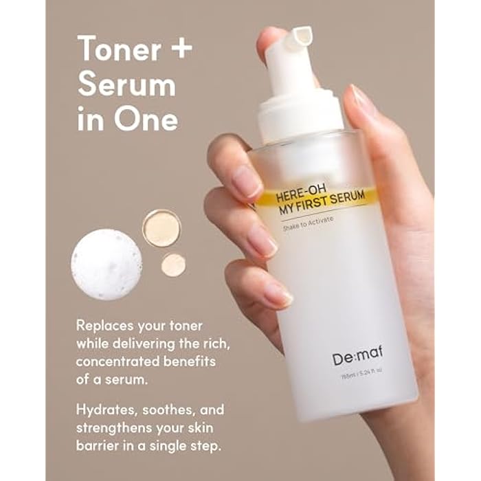 DE:MAF Here-Oh My First Hydrating Serum with Hyaluronic Acid | Facial Serum for Glowing Skin & Skin Barrier Repair | Korean Serum for Dry Skin & Sensitive Skin (5.24 fl oz) - Image 4