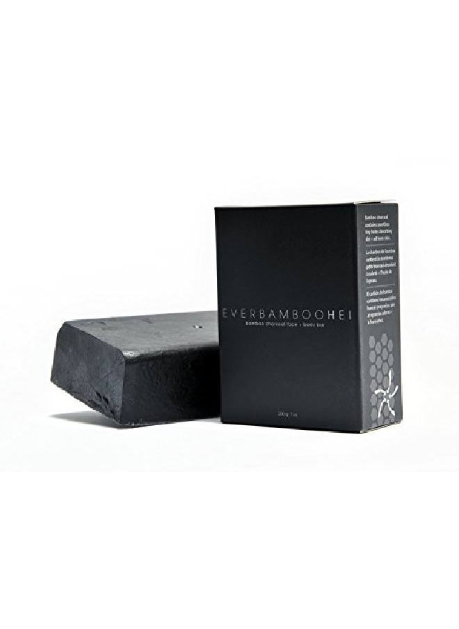 Ever Bamboo - صابون بار مرطب للوجه والجسم من الفحم النباتي HEI (200 غرام) - Image 1