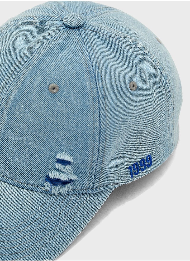 Seventy Five - Distressed Curve Peak Cap - Image 1