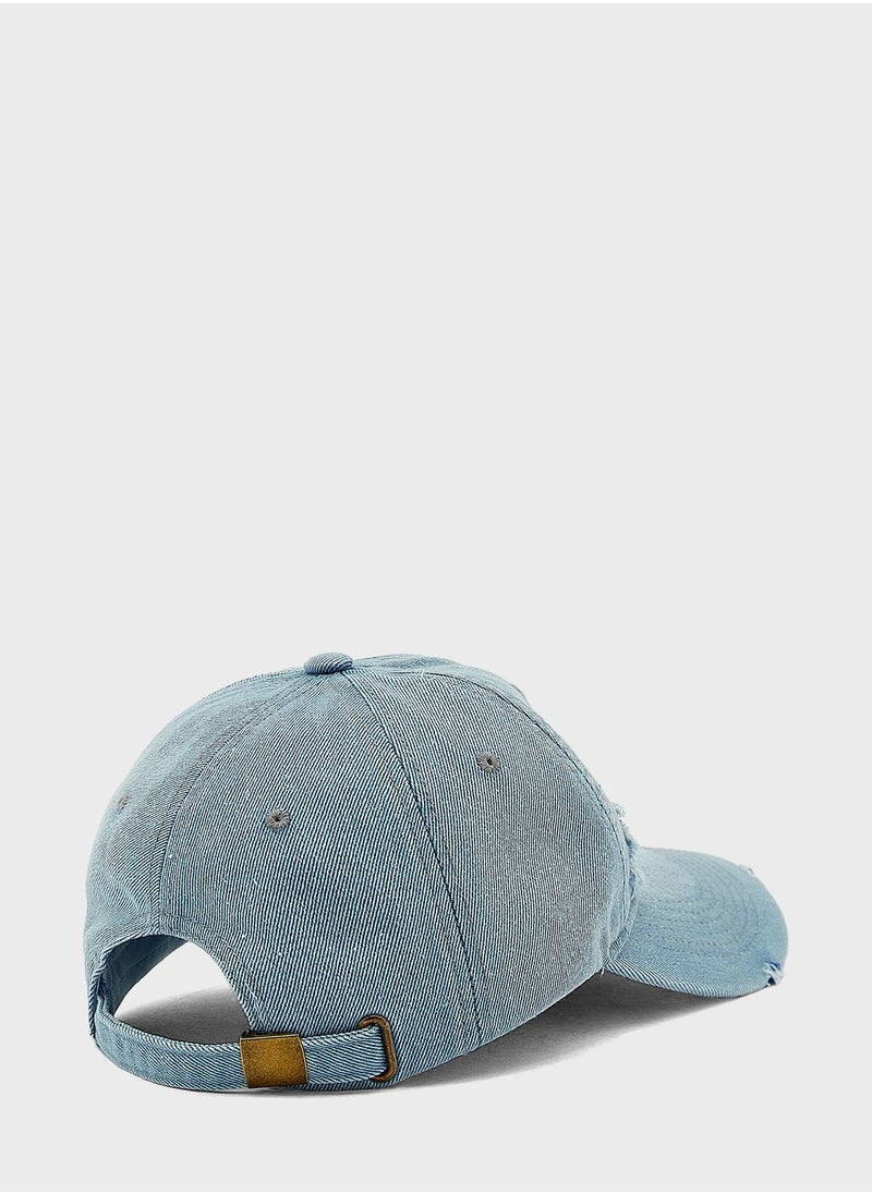 Seventy Five - Distressed Curve Peak Cap - Image 1