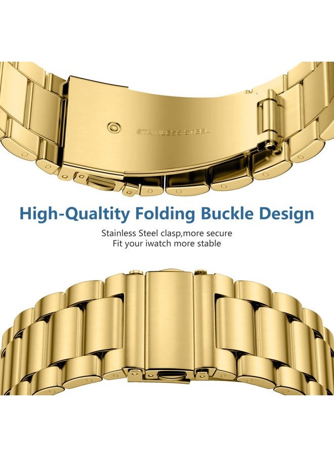 Lerobo - Compatible for Apple Watch Band 42mm 44mm 45mm 49mm 41mm 40mm 38mm,Stainless Steel Metal Band for Apple with 2 Pack Protective Cases for iWatch Series 9 8 7 6 5 4 3-1 SE Ultra/Ultra2 Men Women - Image 1