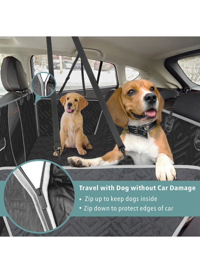 F-color Dog Car Seat Cover - Dog Seat Cover for Back Seat - Waterproof Nonslip Dog Hammock for Car Comfort Enhancing Pet Seat Cover with Side Flap for Cars Trucks and SUVs - Image 2