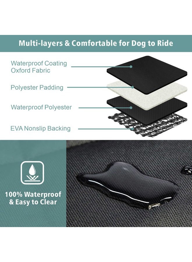 F-color Dog Car Seat Cover - Dog Seat Cover for Back Seat - Waterproof Nonslip Dog Hammock for Car Comfort Enhancing Pet Seat Cover with Side Flap for Cars Trucks and SUVs - Image 3