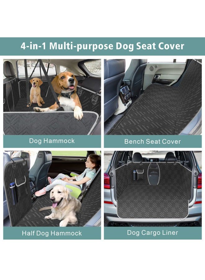 F-color Dog Car Seat Cover - Dog Seat Cover for Back Seat - Waterproof Nonslip Dog Hammock for Car Comfort Enhancing Pet Seat Cover with Side Flap for Cars Trucks and SUVs - Image 4