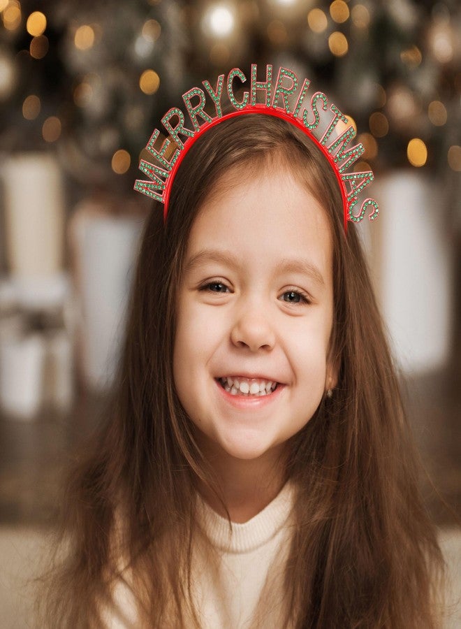 Chanaco Christmas Headbands for Women Xmas Hair Accessories Party Decorations Hair Hoops for Adults Red Green Holiday Headwear Metal Headdress Gifts - Image 4