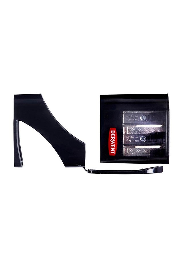 Derwent Twin Hole Pencil Sharpener Black 11.5Mm & 8.25Mm - Image 4