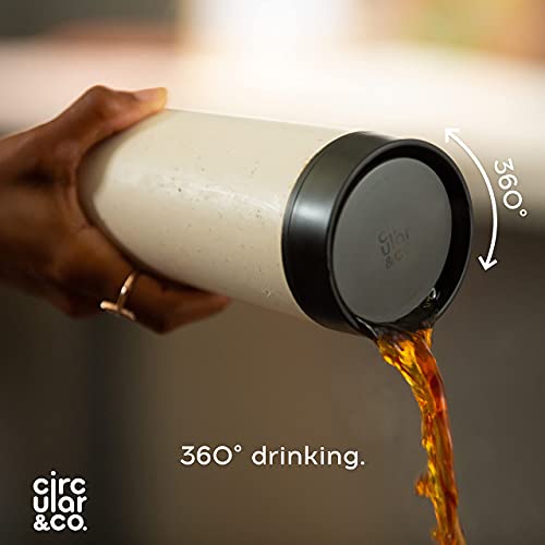 Circular and Co Circular & Co. Travel Mug (16oz) - The World's First Reusable Mug Made from Recycled Coffee Cups, 100% Leak-Proof, Sustainable & Insulated, Dusk Grey - Image 5